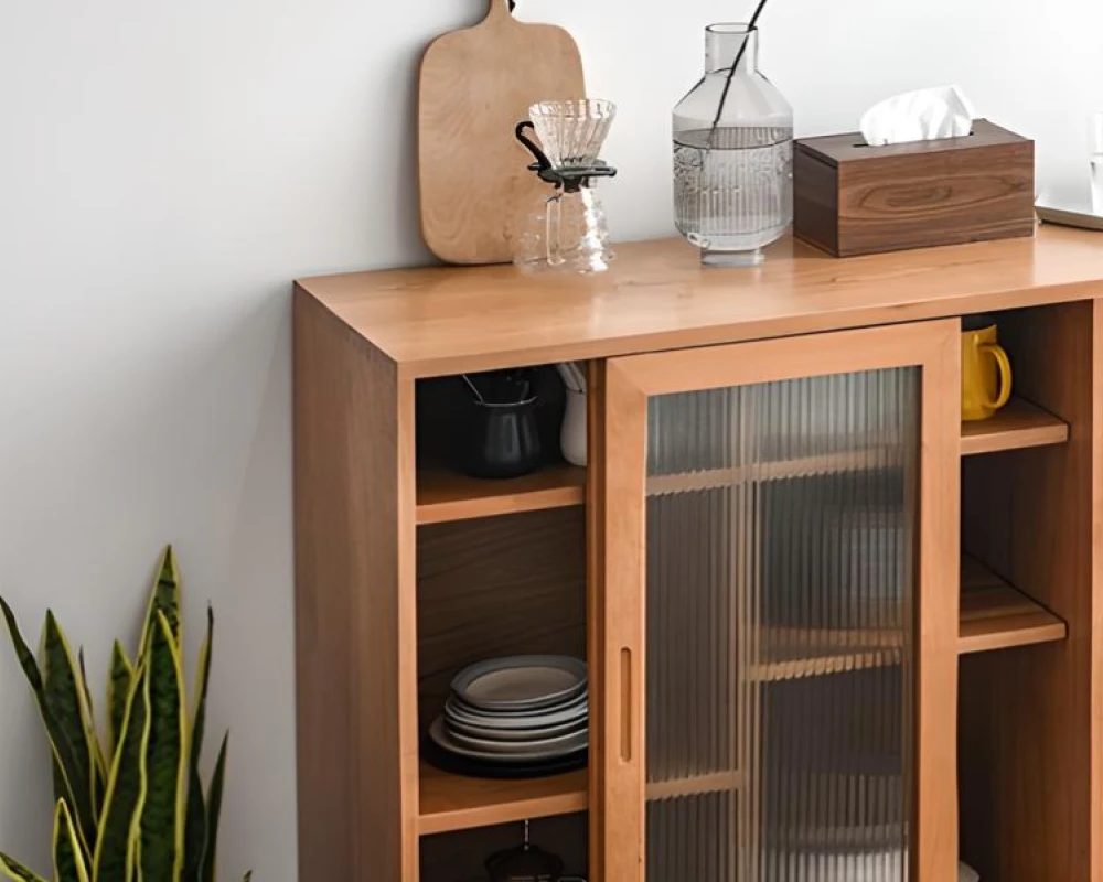 rustic wood sideboard