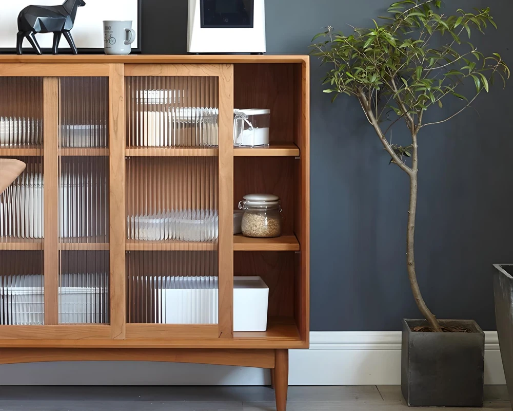 rustic wood sideboard